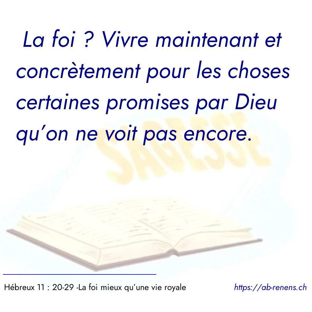 Pensé du jour avec une  bible dans le fond avec le mot sagesse. Nous pouvons retrouver ces images sur le compte Instagram eglise.renens.ab