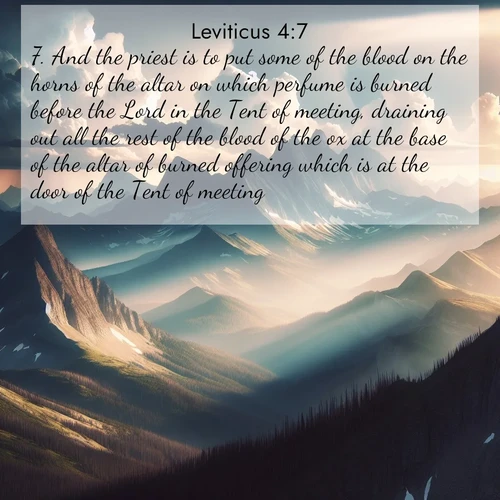 BBE Leviticus 4:7 overlaying nature image scene: Summer storms build over mountain peaks at midday.;7. And the priest is to put some of the blood on the horns of the altar on which perfume is burned before the Lord in the Tent of meeting, draining out all the rest of the blood of the ox at the base of the altar of burned offering which is at the door of the Tent of meeting.