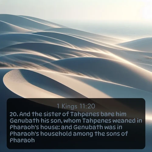 citation biblique : 20. And the sister of Tahpenes bare him Genubath his son, whom Tahpenes weaned in Pharaoh&#039;s house: and Genubath was in Pharaoh&#039;s household among the sons of Pharaoh.
 sur fond image nature