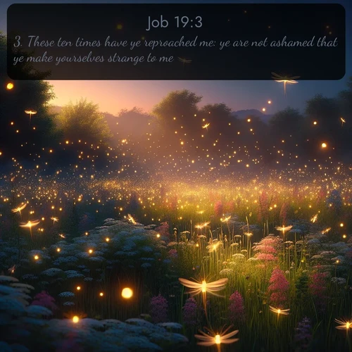 citation biblique : 3. These ten times have ye reproached me: ye are not ashamed that ye make yourselves strange to me.
 sur fond image nature