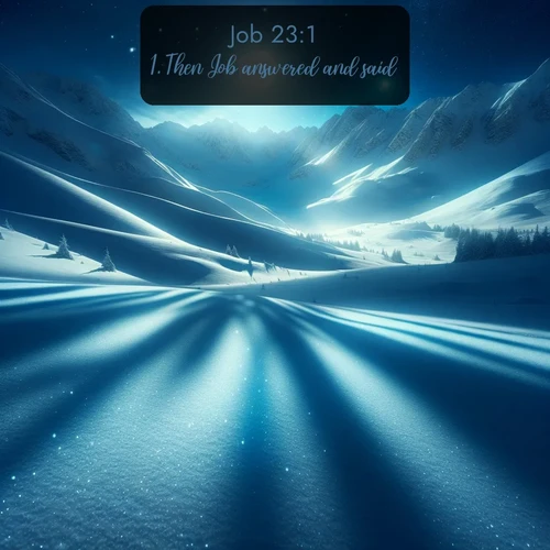 citation biblique : 1. Then Job answered and said,
 sur fond image nature