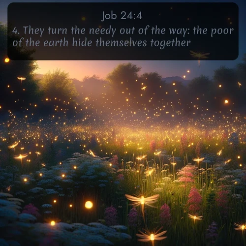 citation biblique : 4. They turn the needy out of the way: the poor of the earth hide themselves together.
 sur fond image nature