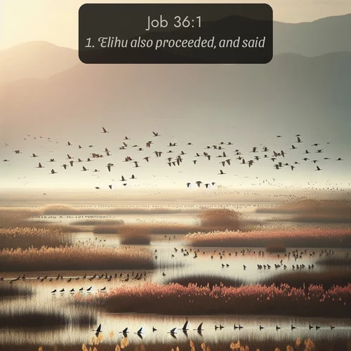 citation biblique : 1. Elihu also proceeded, and said,
 sur fond image nature