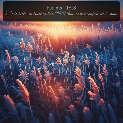 citation biblique : 8. It is better to trust in the LORD than to put confidence in man.
 sur fond image nature