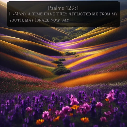 citation biblique : 1. Many a time have they afflicted me from my youth, may Israel now say:
 sur fond image nature