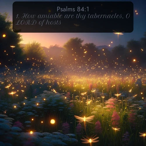 citation biblique : 1. How amiable are thy tabernacles, O LORD of hosts!
 sur fond image nature