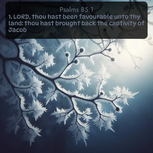 citation biblique : 1. LORD, thou hast been favourable unto thy land: thou hast brought back the captivity of Jacob.
 sur fond image nature