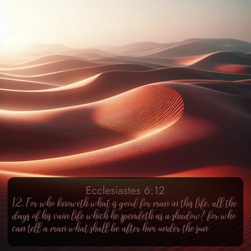 citation biblique : 12. For who knoweth what is good for man in this life, all the days of his vain life which he spendeth as a shadow? for who can tell a man what shall be after him under the sun?
 sur fond image nature