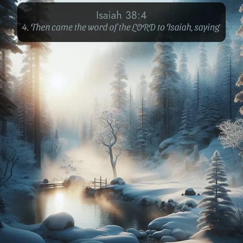 citation biblique : 4. Then came the word of the LORD to Isaiah, saying,
 sur fond image nature