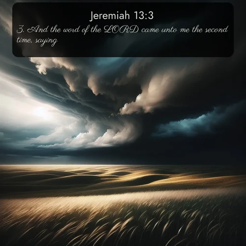 citation biblique : 3. And the word of the LORD came unto me the second time, saying,
 sur fond image nature