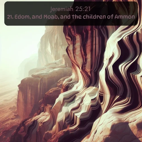 citation biblique : 21. Edom, and Moab, and the children of Ammon,
 sur fond image nature