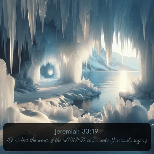 citation biblique : 19. And the word of the LORD came unto Jeremiah, saying,
 sur fond image nature