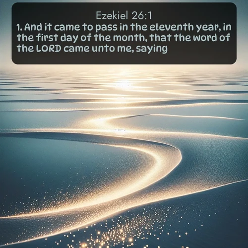citation biblique : 1. And it came to pass in the eleventh year, in the first day of the month, that the word of the LORD came unto me, saying,
 sur fond image nature