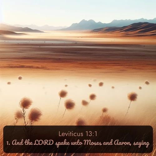 citation biblique : 1. And the LORD spake unto Moses and Aaron, saying,
 sur fond image nature