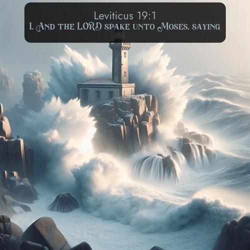 citation biblique : 1. And the LORD spake unto Moses, saying,
 sur fond image nature