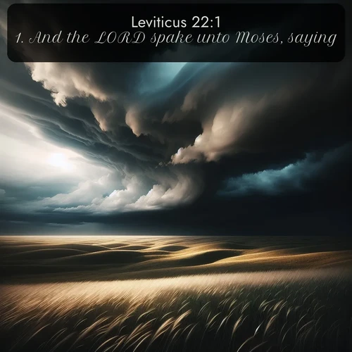 citation biblique : 1. And the LORD spake unto Moses, saying,
 sur fond image nature