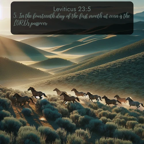 citation biblique : 5. In the fourteenth day of the first month at even is the LORD&#039;s passover.
 sur fond image nature
