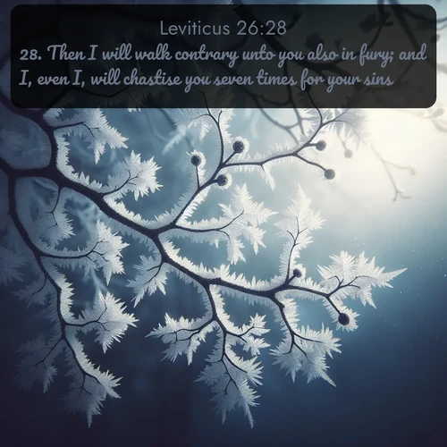 citation biblique : 28. Then I will walk contrary unto you also in fury; and I, even I, will chastise you seven times for your sins.
 sur fond image nature