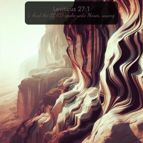 citation biblique : 1. And the LORD spake unto Moses, saying,
 sur fond image nature