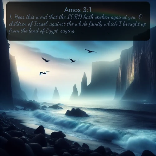 citation biblique : 1. Hear this word that the LORD hath spoken against you, O children of Israel, against the whole family which I brought up from the land of Egypt, saying,
 sur fond image nature