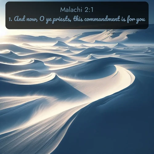 citation biblique : 1. And now, O ye priests, this commandment is for you.
 sur fond image nature