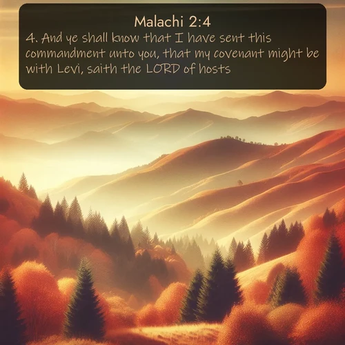 citation biblique : 4. And ye shall know that I have sent this commandment unto you, that my covenant might be with Levi, saith the LORD of hosts.
 sur fond image nature
