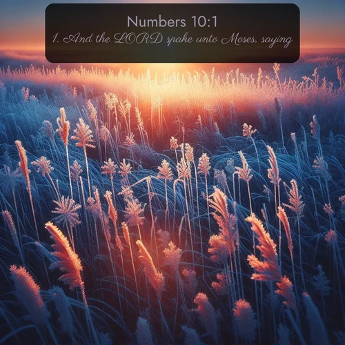 citation biblique : 1. And the LORD spake unto Moses, saying,
 sur fond image nature
