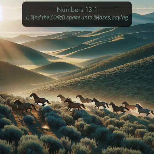 citation biblique : 1. And the LORD spake unto Moses, saying,
 sur fond image nature