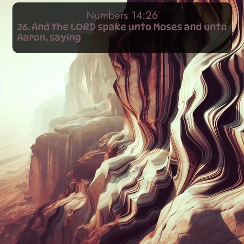 citation biblique : 26. And the LORD spake unto Moses and unto Aaron, saying,
 sur fond image nature