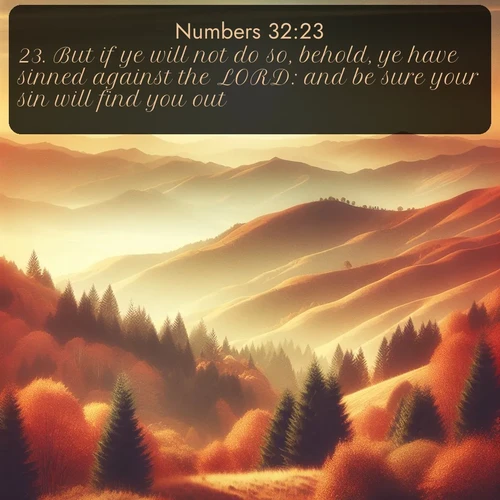 citation biblique : 23. But if ye will not do so, behold, ye have sinned against the LORD: and be sure your sin will find you out.
 sur fond image nature