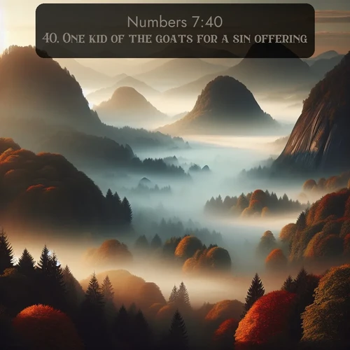 citation biblique : 40. One kid of the goats for a sin offering:
 sur fond image nature