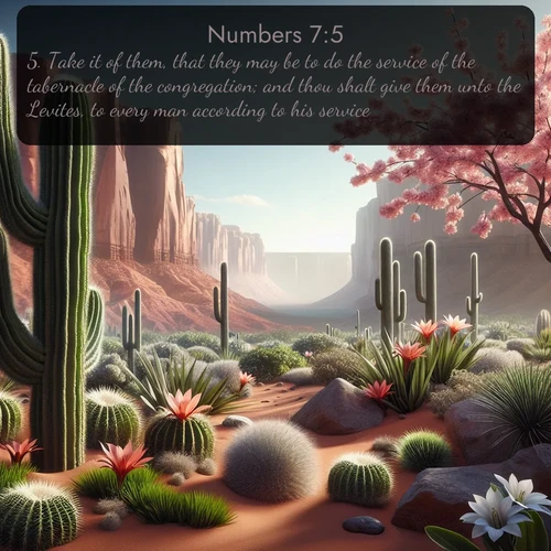citation biblique : 5. Take it of them, that they may be to do the service of the tabernacle of the congregation; and thou shalt give them unto the Levites, to every man according to his service.
 sur fond image nature