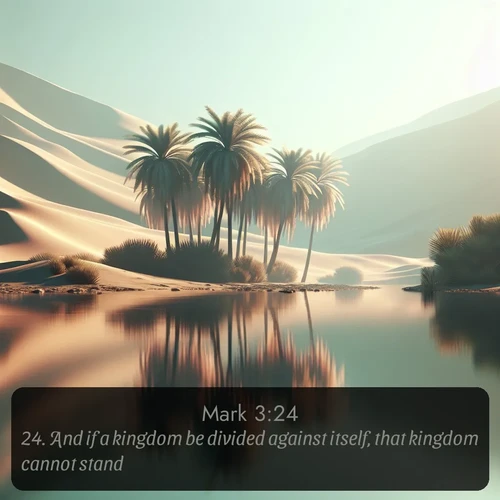 citation biblique : 24. And if a kingdom be divided against itself, that kingdom cannot stand.
 sur fond image nature