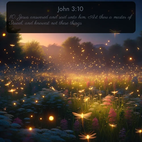 citation biblique : 10. Jesus answered and said unto him, Art thou a master of Israel, and knowest not these things?
 sur fond image nature