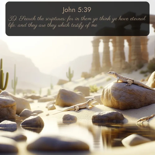 citation biblique : 39. Search the scriptures; for in them ye think ye have eternal life: and they are they which testify of me.
 sur fond image nature