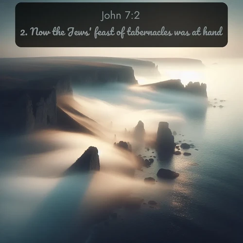 citation biblique : 2. Now the Jews&#039; feast of tabernacles was at hand.
 sur fond image nature