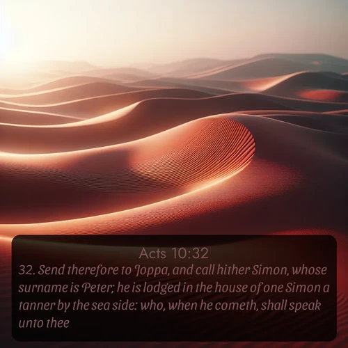 citation biblique : 32. Send therefore to Joppa, and call hither Simon, whose surname is Peter; he is lodged in the house of one Simon a tanner by the sea side: who, when he cometh, shall speak unto thee.
 sur fond image nature