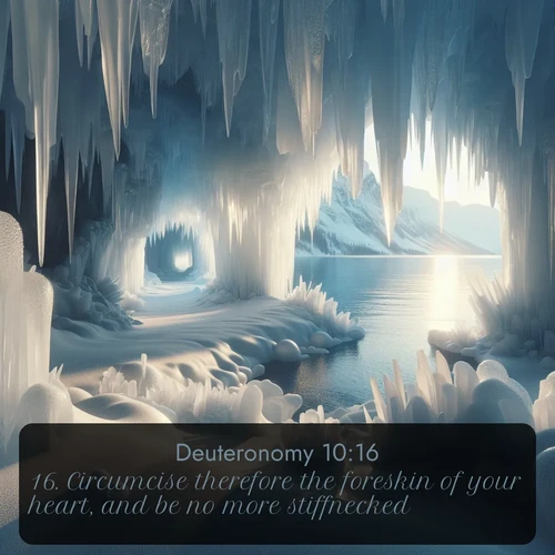 citation biblique : 16. Circumcise therefore the foreskin of your heart, and be no more stiffnecked.
 sur fond image nature