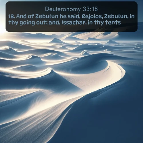 citation biblique : 18. And of Zebulun he said, Rejoice, Zebulun, in thy going out; and, Issachar, in thy tents.
 sur fond image nature