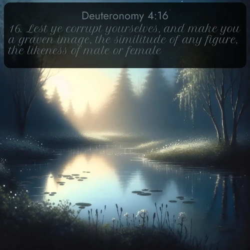 citation biblique : 16. Lest ye corrupt yourselves, and make you a graven image, the similitude of any figure, the likeness of male or female,
 sur fond image nature