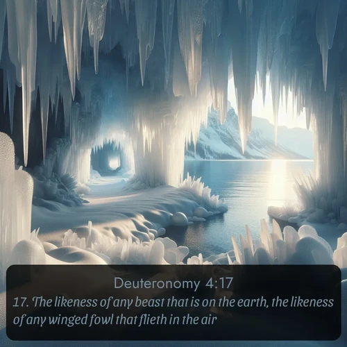 citation biblique : 17. The likeness of any beast that is on the earth, the likeness of any winged fowl that flieth in the air,
 sur fond image nature