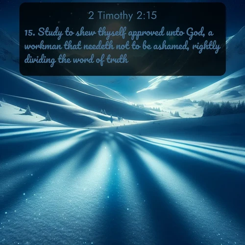 citation biblique : 15. Study to shew thyself approved unto God, a workman that needeth not to be ashamed, rightly dividing the word of truth.
 sur fond image nature