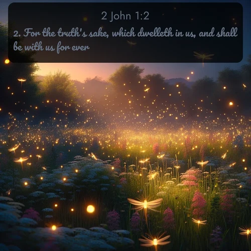 citation biblique : 2. For the truth&#039;s sake, which dwelleth in us, and shall be with us for ever.
 sur fond image nature