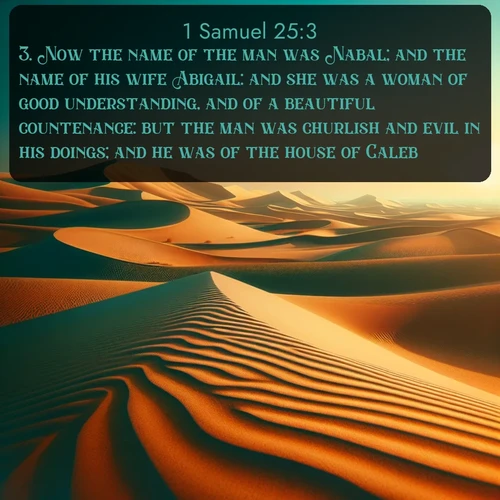 citation biblique : 3. Now the name of the man was Nabal; and the name of his wife Abigail: and she was a woman of good understanding, and of a beautiful countenance: but the man was churlish and evil in his doings; and he was of the house of Caleb.
 sur fond image nature