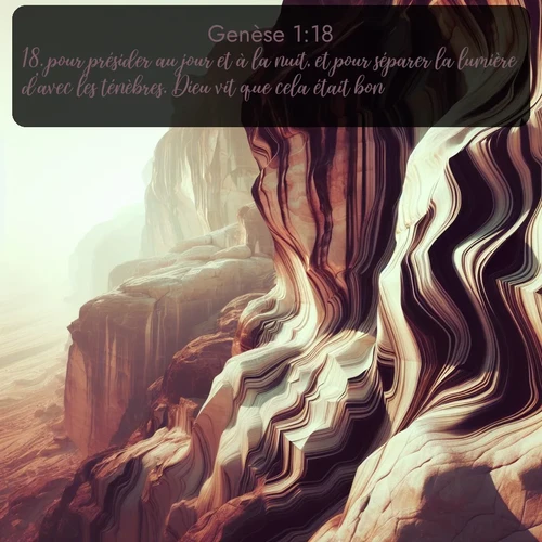 Segond Genèse  ; image nature: image avec le verset biblique :pour présider au jour et à la nuit, et pour séparer la lumière d&#039;avec les ténèbres. Dieu vit que cela était bon. ;  ; 1:18