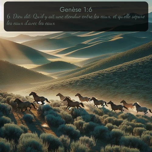 Segond Genèse  ; image nature: image avec le verset biblique :Dieu dit: Qu&#039;il y ait une étendue entre les eaux, et qu&#039;elle sépare les eaux d&#039;avec les eaux. ;  ; 1:6