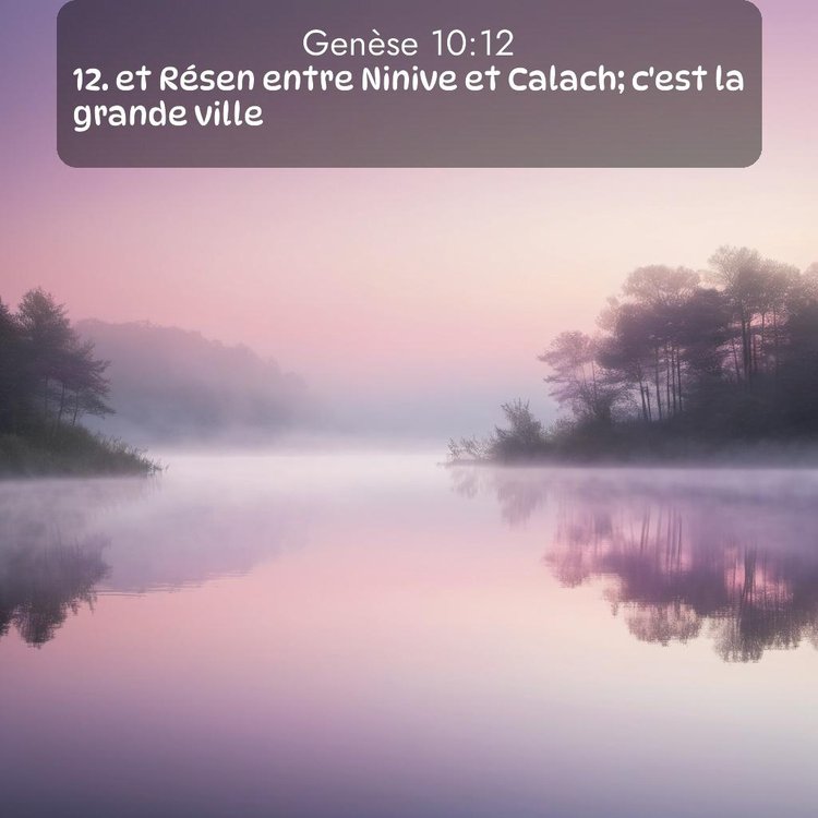 Segond Genèse 10:12