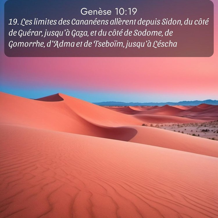 Segond Genèse 10:19