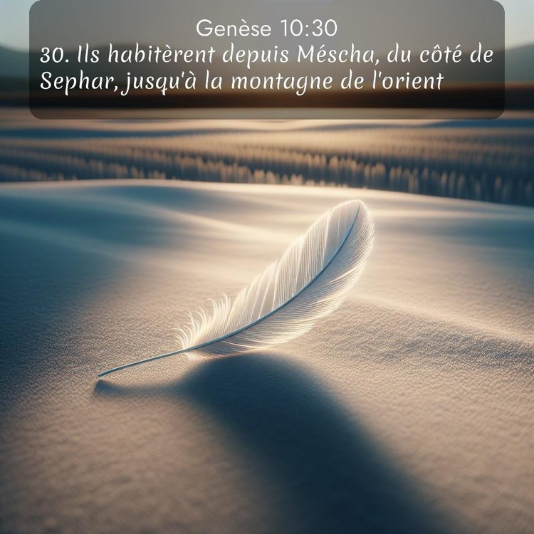 Segond Genèse 10:30