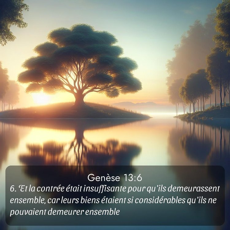 Segond Genèse 13:6